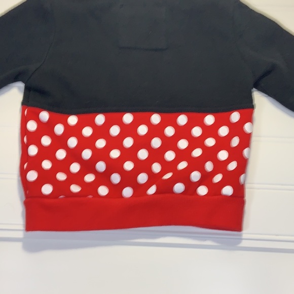 Disney Parks Exclusive Minnie Mouse Hoodie Sweatshirt Jacket Size 18 Months - Picture 8 of 11